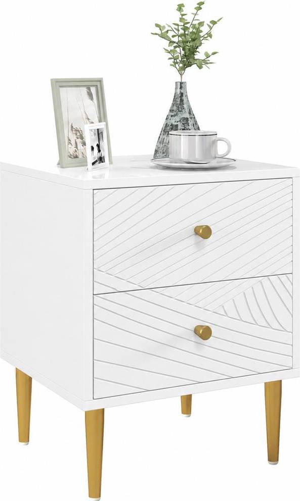 Homcom Modern Bedside Table With Drawer Bedside Table