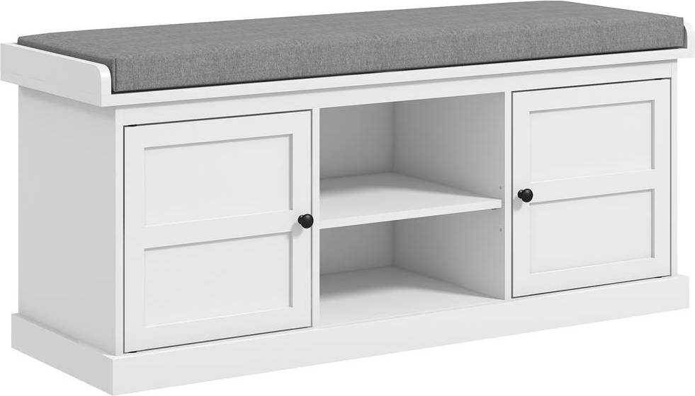 Homcom Shoe Bench With Cushioned Seat Shoe Rack