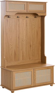 Beliani Shoe Storage With Coat Rack Buchanan Light Brown Shoe Rack