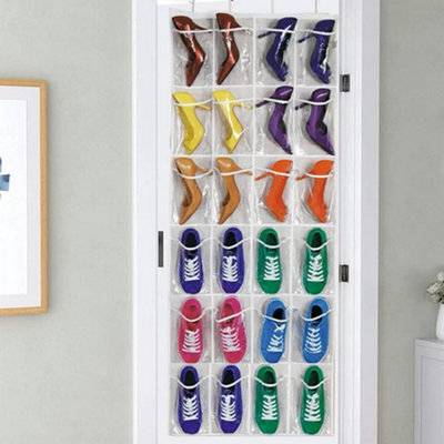 B&Q 24 Pocket Shoe Rack With Hooks Shoe Rack