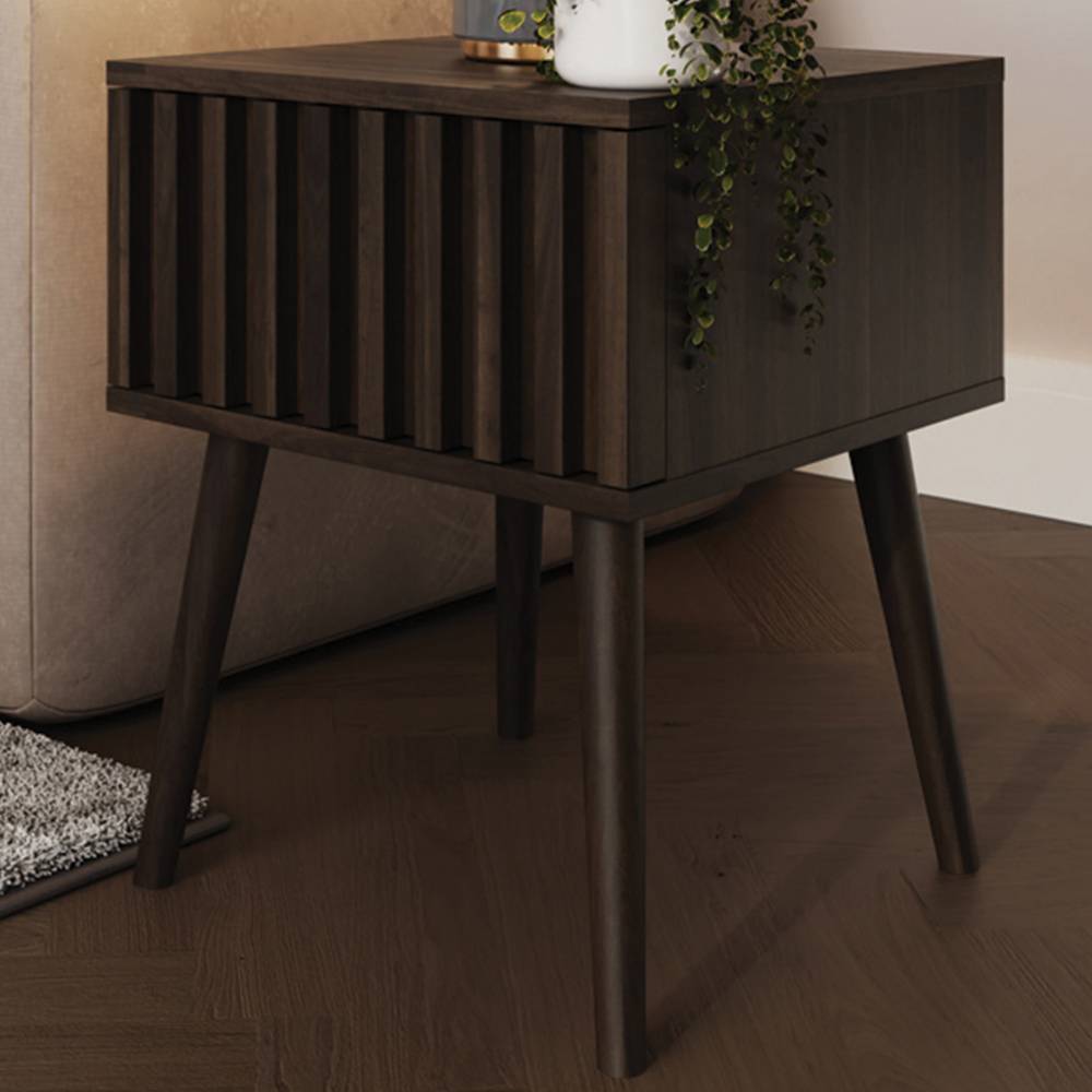 GFW Rowan Walnut Single Drawer Lamp Table Small Table