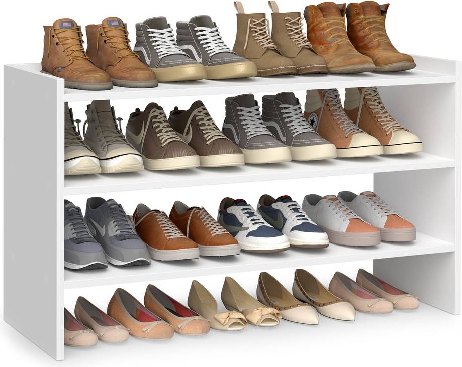 Stackable Shoe Rack Shelf 3 Tiers