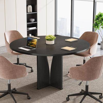 39 Inch Round Conference Table With Sturdy Base