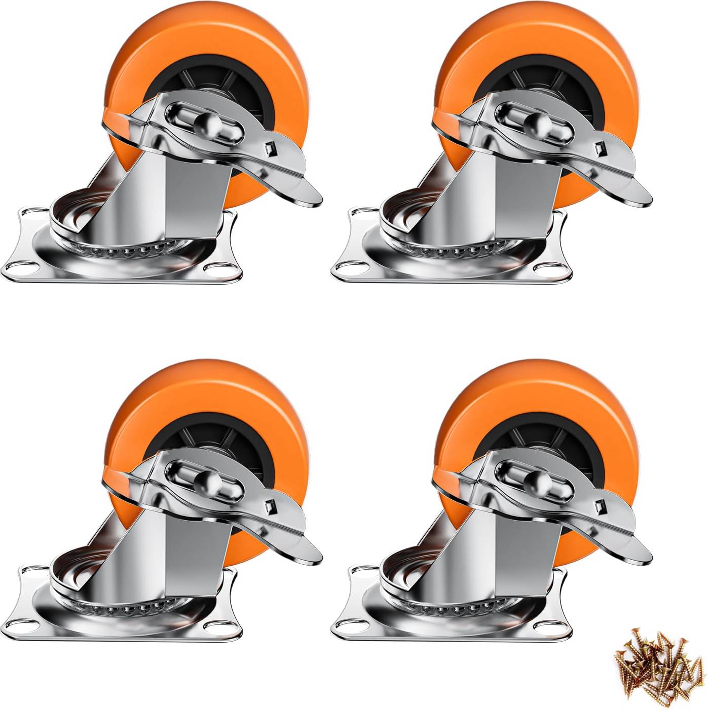 1.5 Inch Caster Wheels With Side Brake