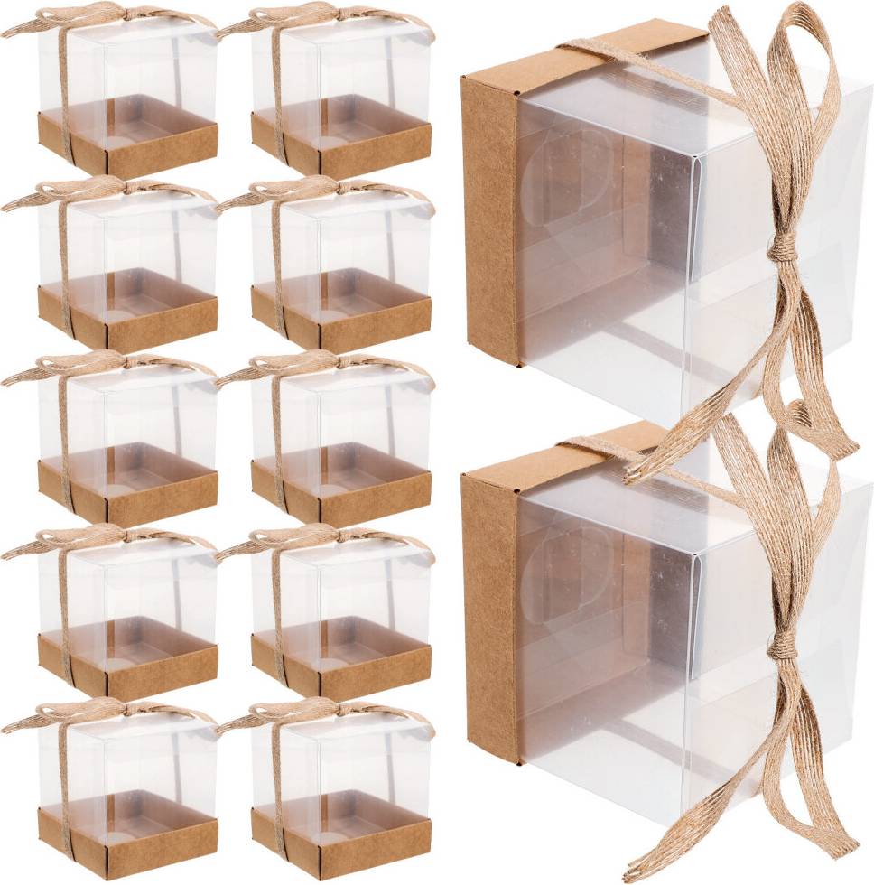 Small cake boxes Solustre 12pcs Small Candy Boxes With Ribbon Base