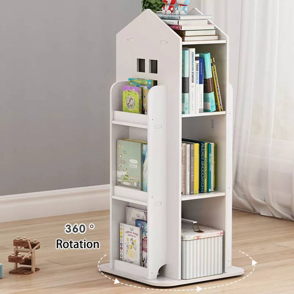 Kids Rotating Bookshelf Castle Rack