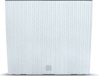 URBN Living White Rato Case Tall Rattan Rectangle Flower Pot One Size 58cm