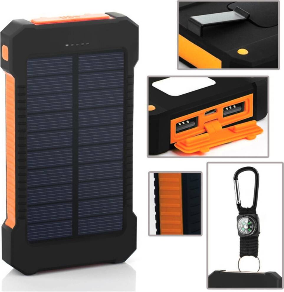Power bank 50000mah Solar Power Bank 50000mAh Dual USB LED Flashlight