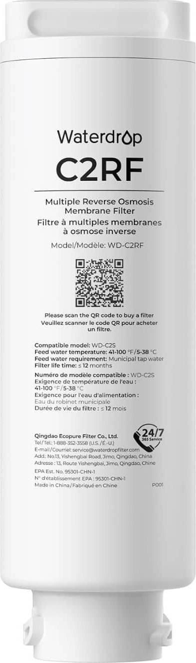 Ro water filter system Waterdrop C2RF Filter Replacement for C2S Countertop RO System