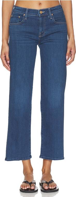 Mid Rise Rambler Zip Flood Jeans Pinkies Up - Blue