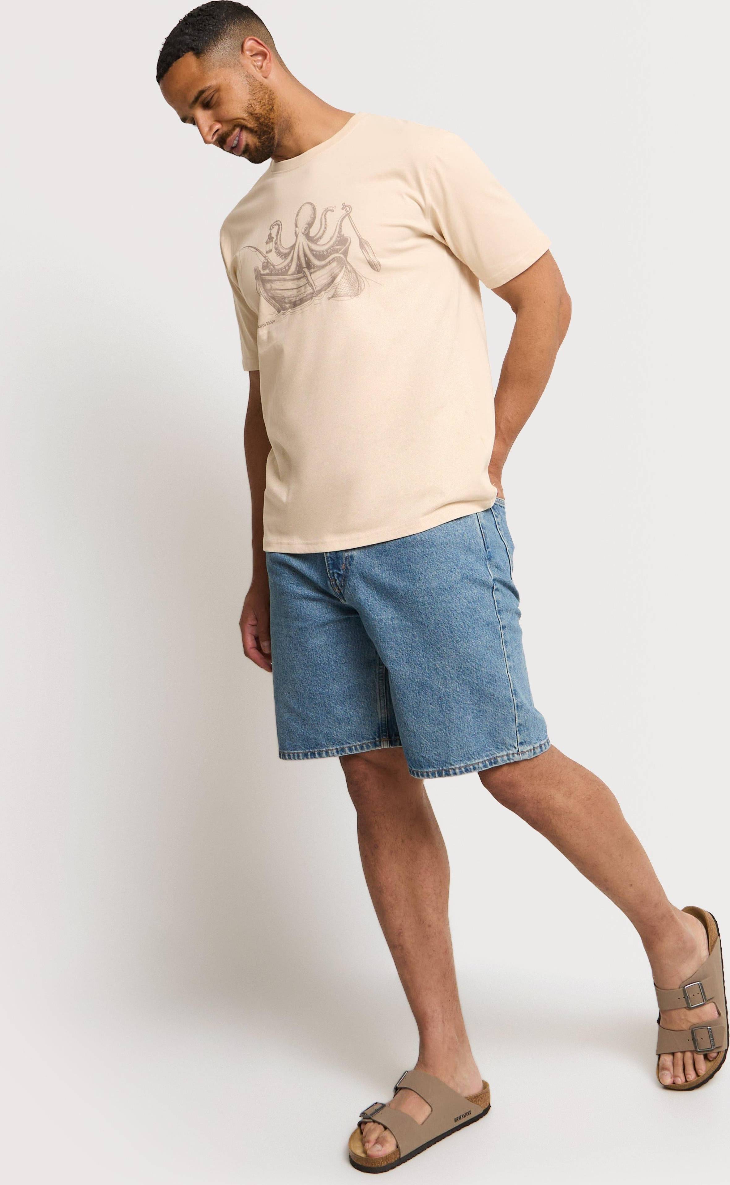 North Ridge Men's Octopus Tee - Beige