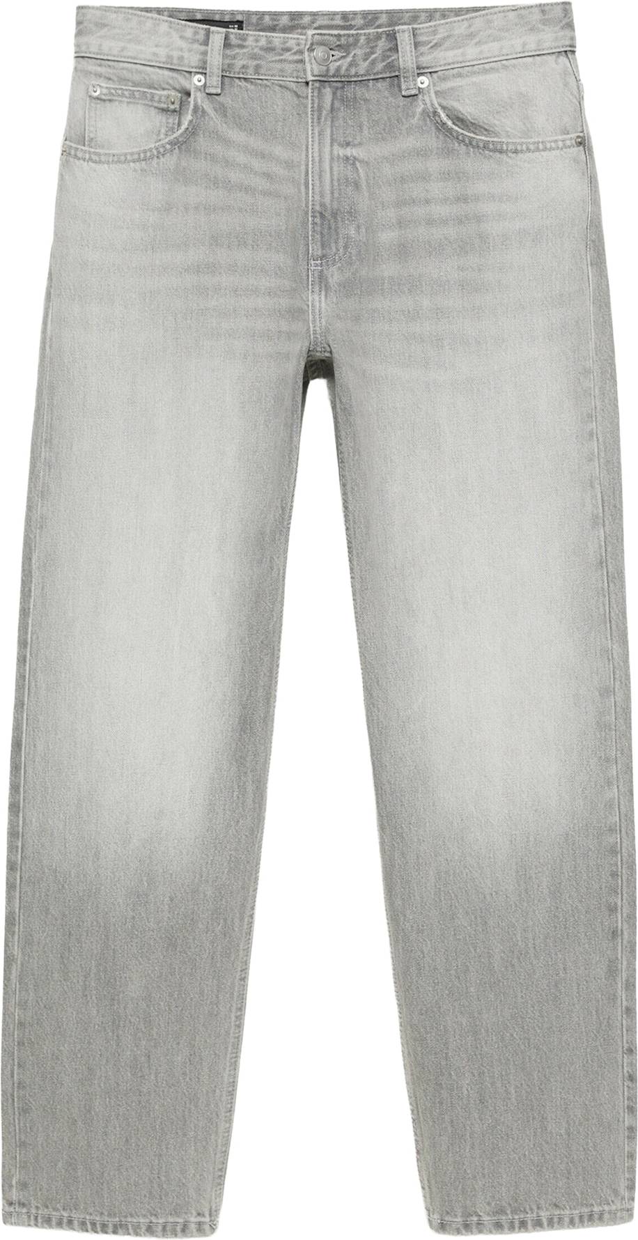 Pull&Bear Raka Jeans Mörkgrått - Ljusgrå