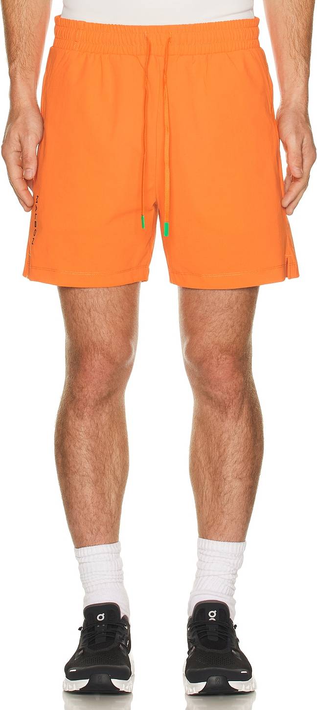 Malbon Performance Poly Tech Short - Orange