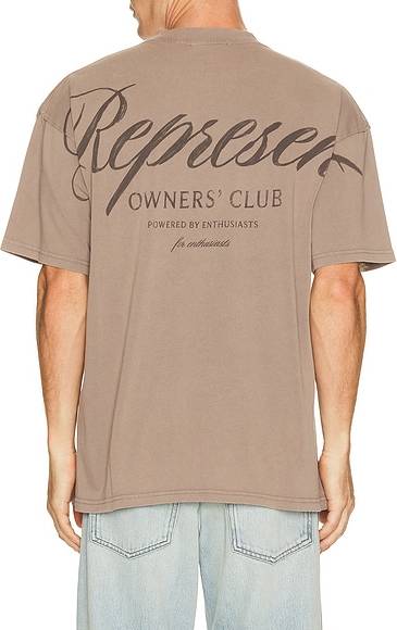 Rep OC Script Tee Shirt Truffle - Brown