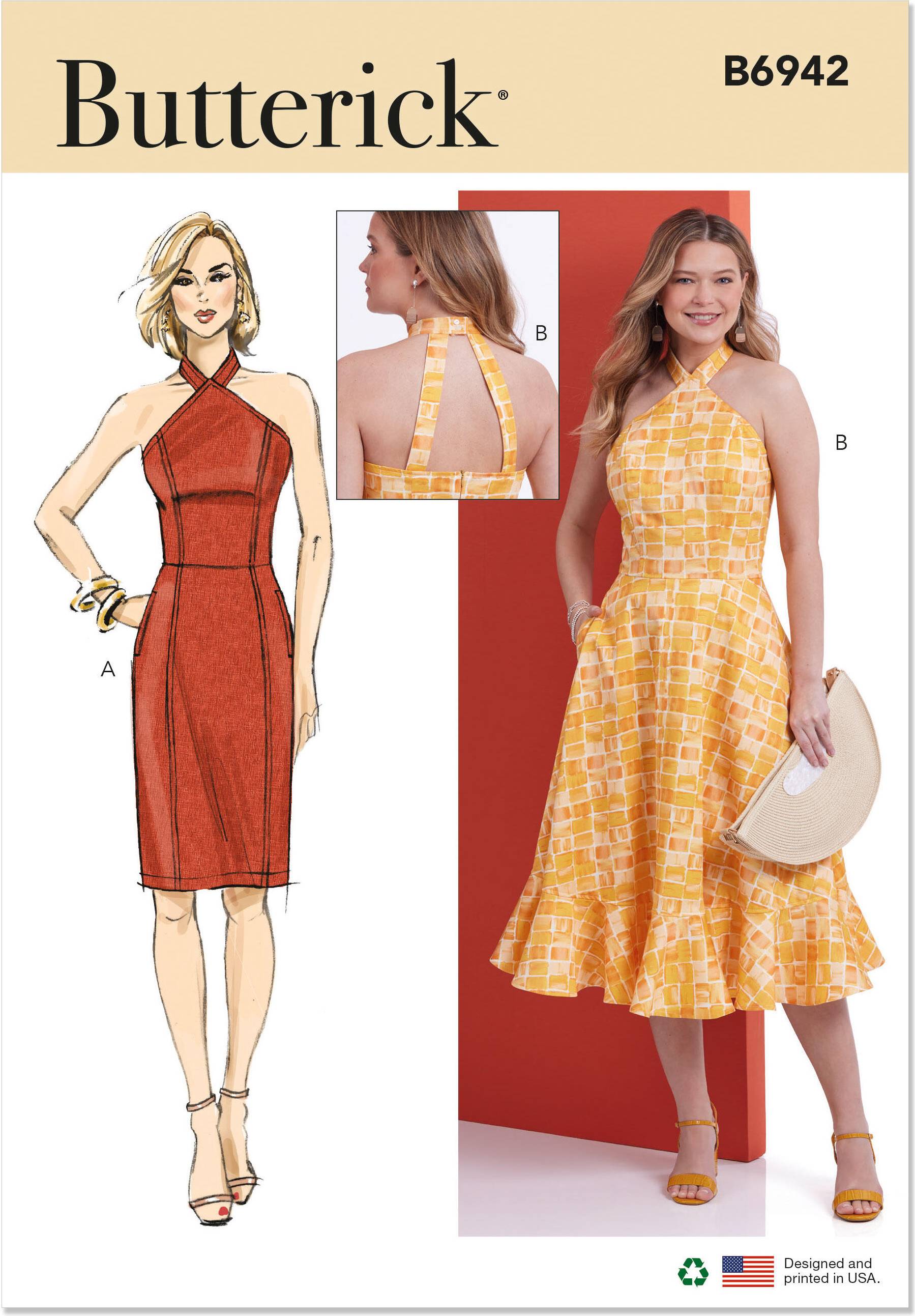 Buttericks Butterick Sewing Pattern 6942 Intermediate