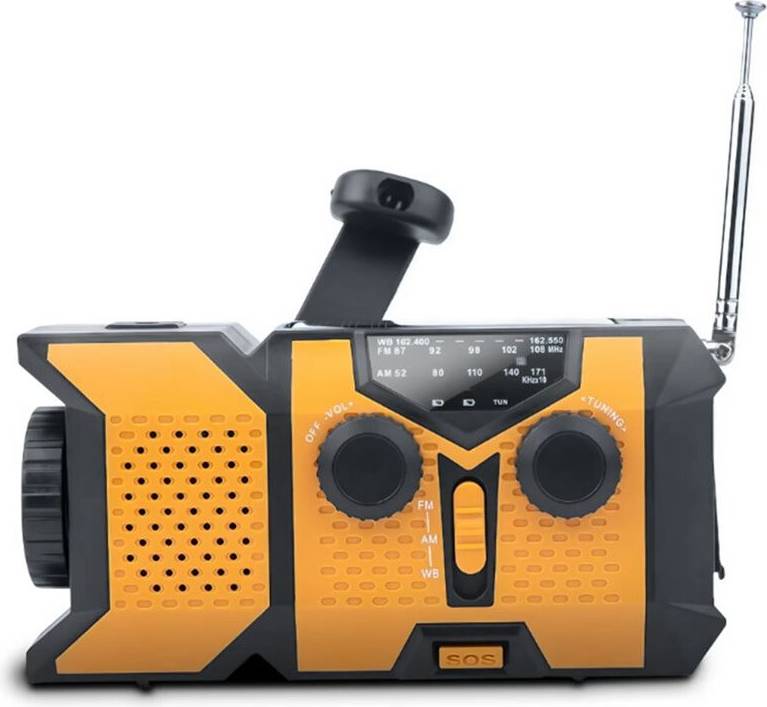 Typecat Solar Hand Crank Radio with LED Flashlight