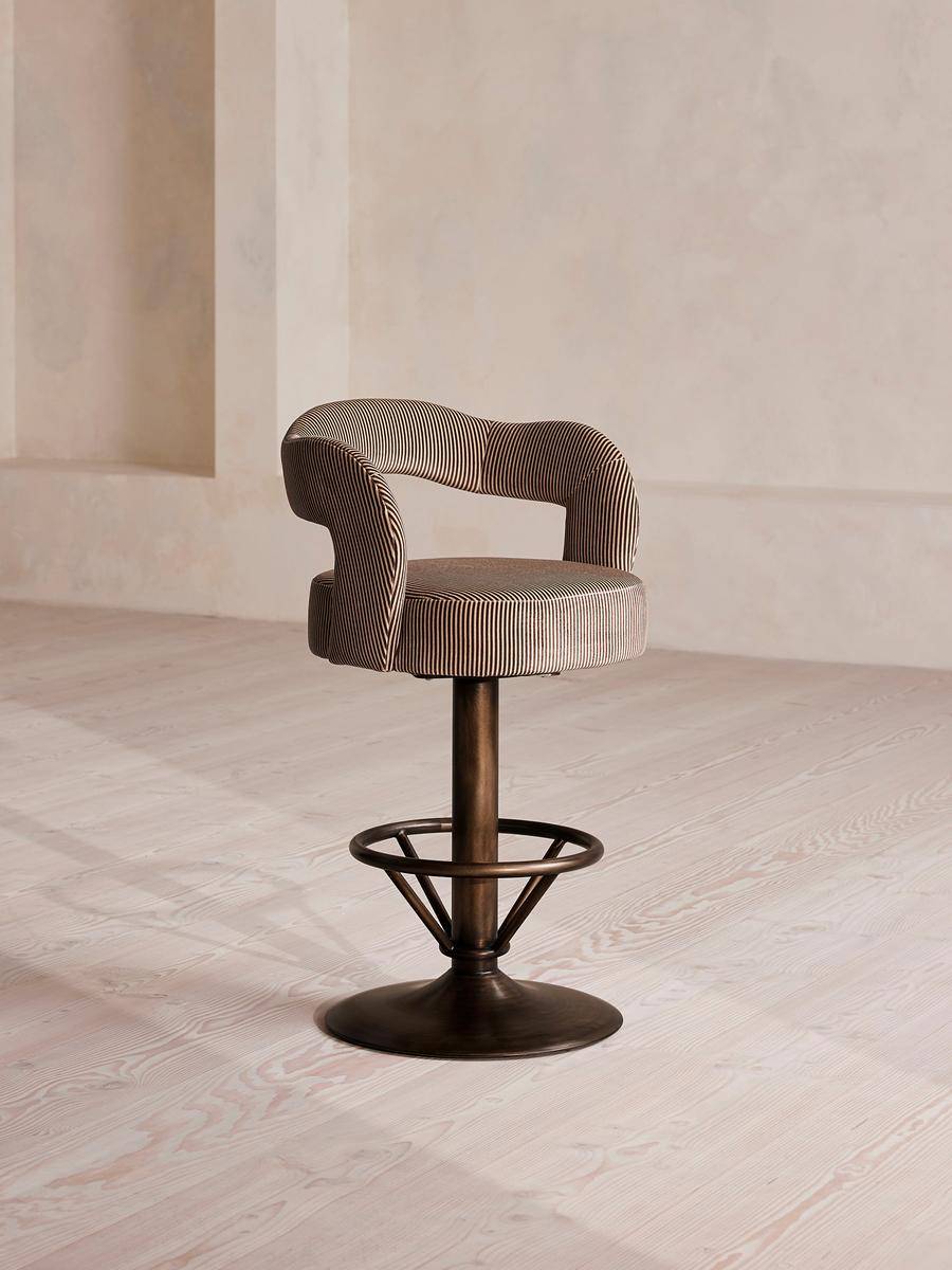 Soho Home Rory Barstool Regency Stripe Bar Stool