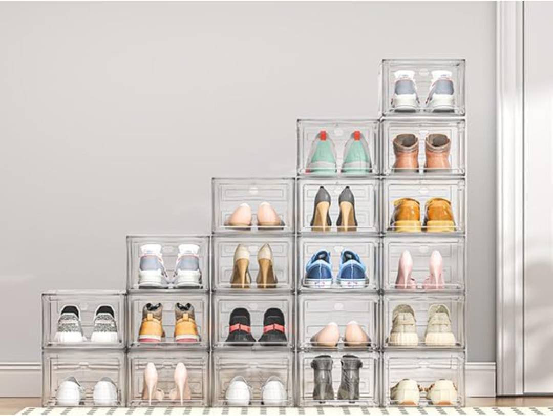 Metro Lane 6 Pcs Plastic Shoe Storage Box Shoe Rack 6pcs