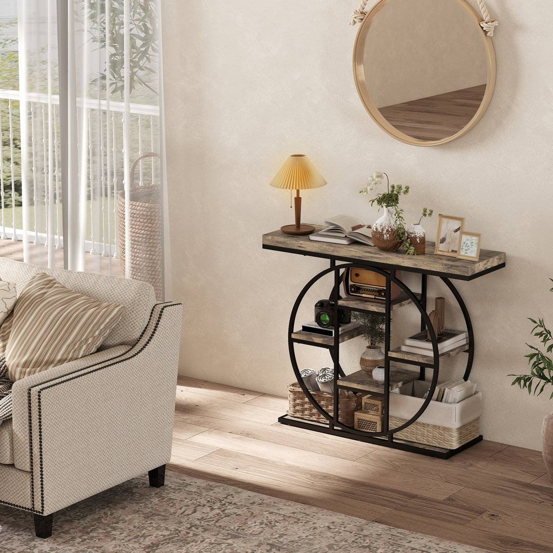 Borough Wharf 100cm Console Table Rustic Brown Console Table