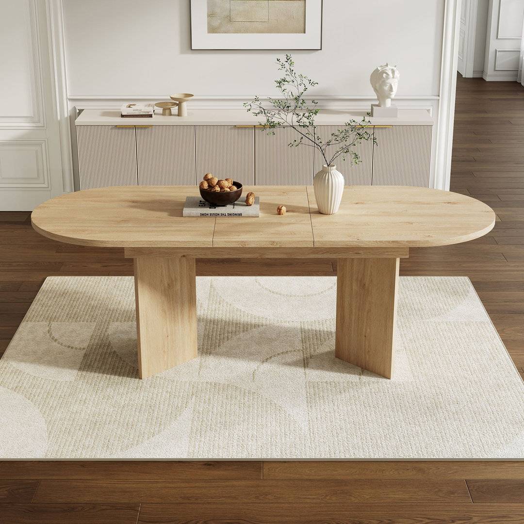 Metro Lane Extendable Oval Dining Table Natural Dining Table