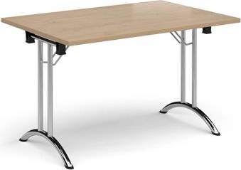 Dams Rectangular Folding Leg Table With Chrome Legs Table