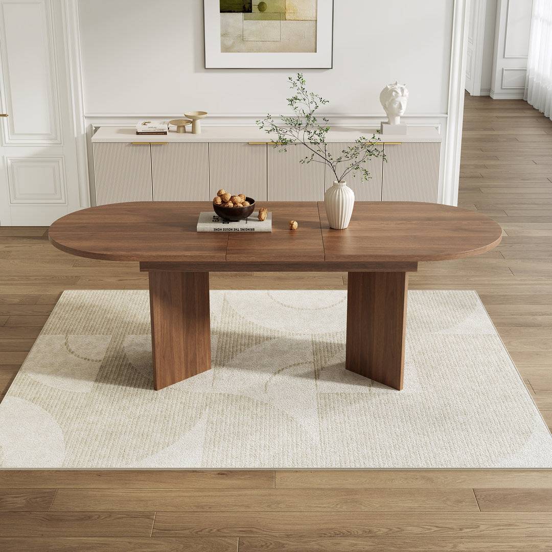 Metro Lane Extendable Oval Dining Table Walnut Dining Table