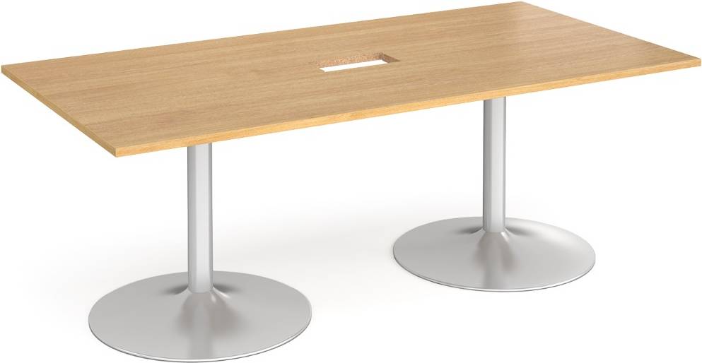Dams Trumpet Base Rectangular Boardroom Table 2000mm Table