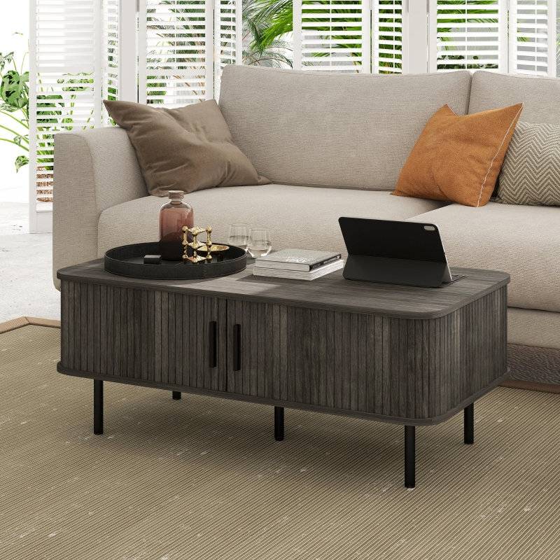 Brayden Studio Rectangular Coffee Table With Storage Coffee Table 55x100cm