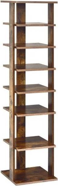 Rebrilliant 8 Pair Shoe Rack Brown Shoe Rack 8pcs