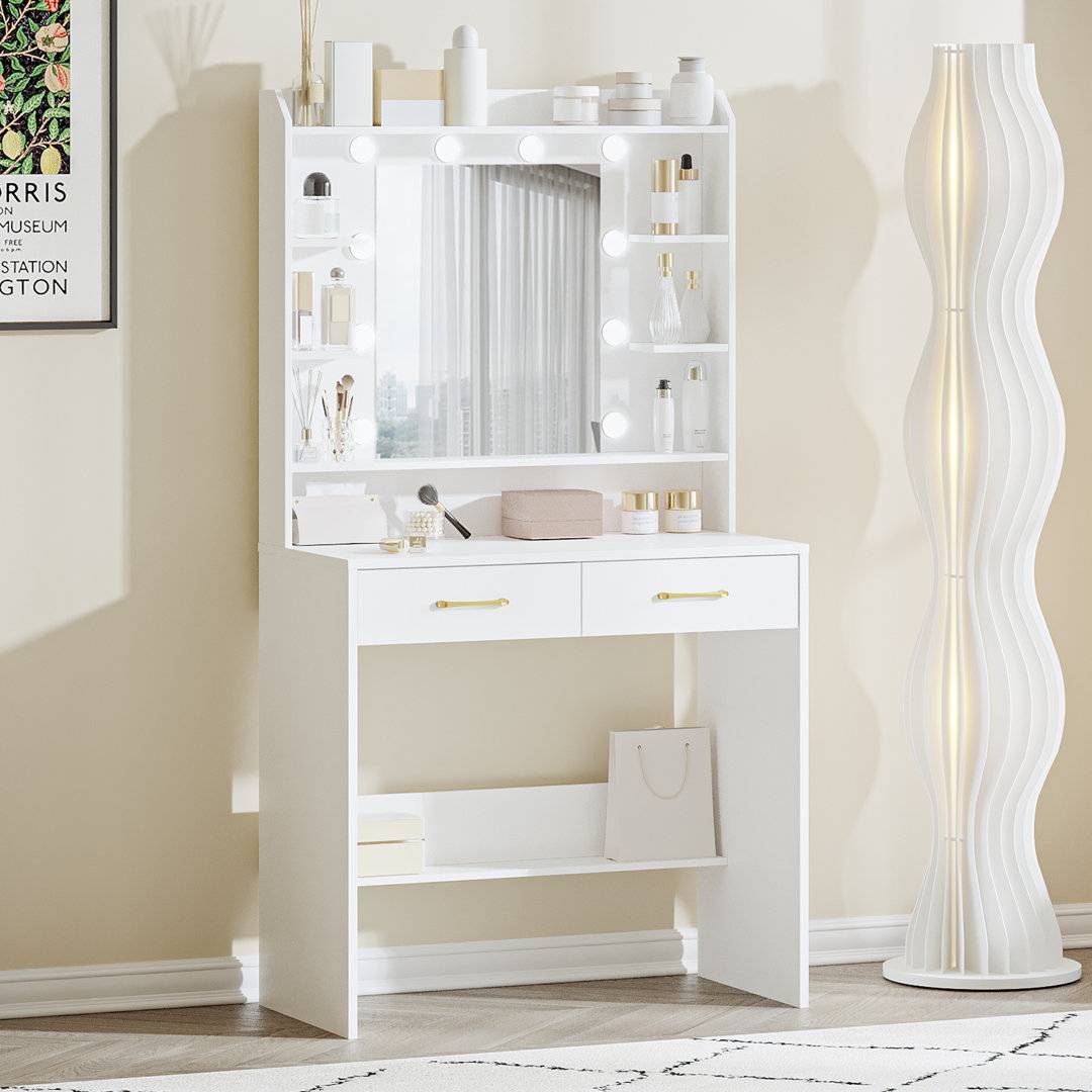 Dressing Table With Mirror Led Light