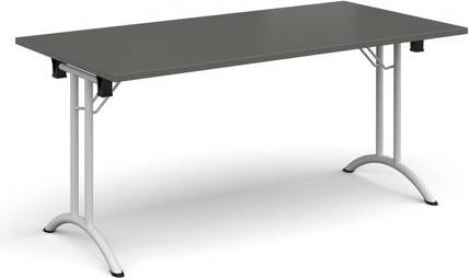 Dams Rectangular Folding Leg Table With White Legs Table