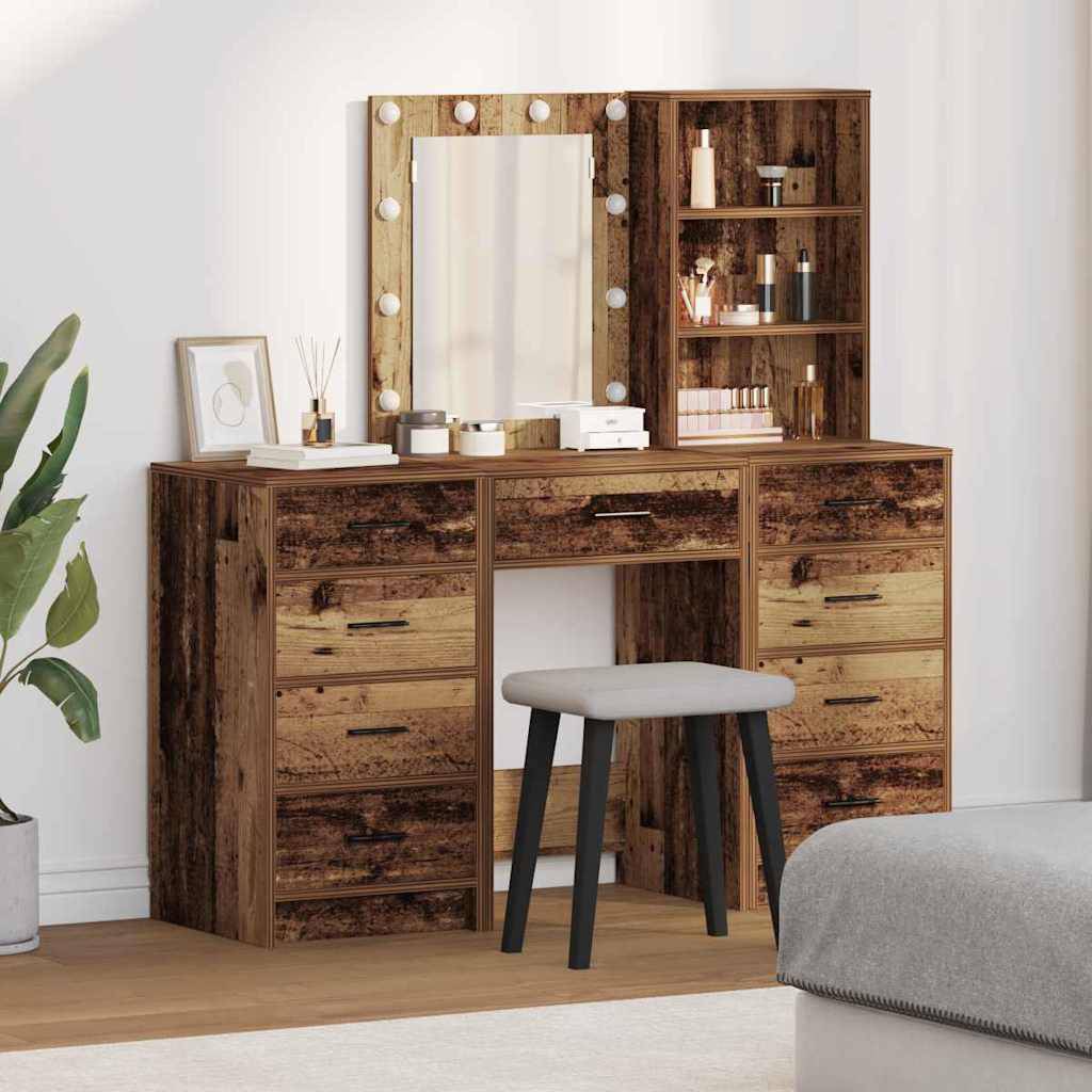 Union Rustic Dressing Table With Mirror Brown Dressing Table