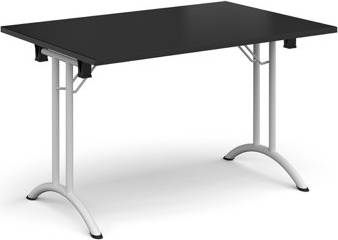 Dams Rectangular Folding Leg Table With White Legs Table