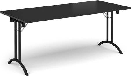 Dams Rectangular Folding Leg Table With Black Legs Table