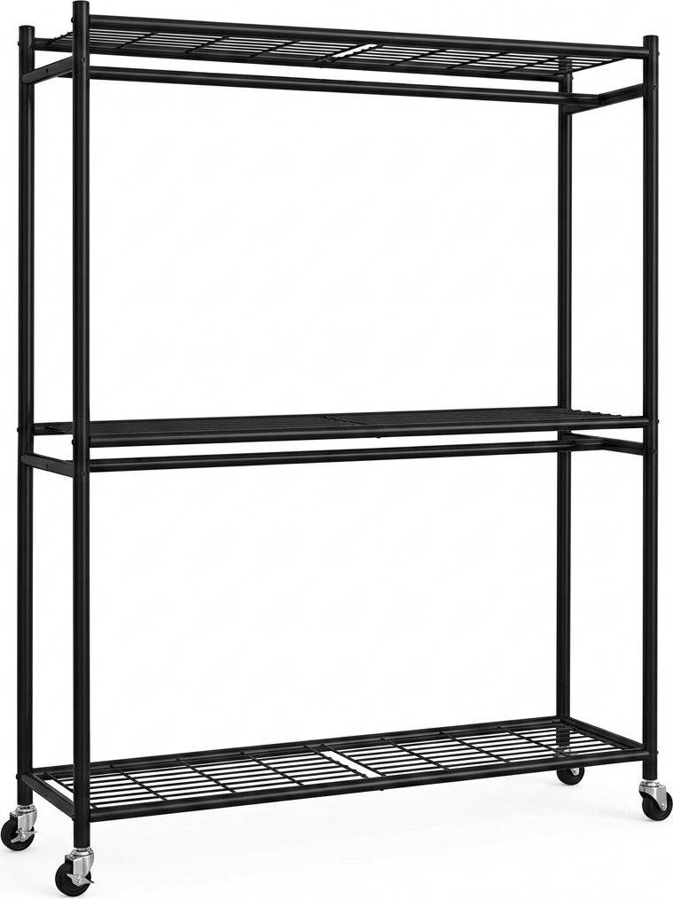 Williston Forge Adjustable Black Clothes Rack