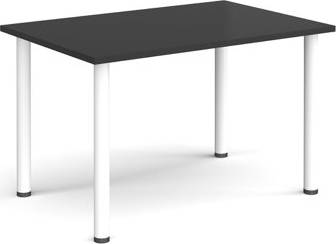 Dams Rectangular White Radial Leg Meeting Table Table