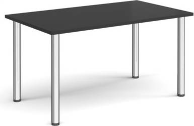Dams Rectangular Chrome Radial Leg Meeting Table Table