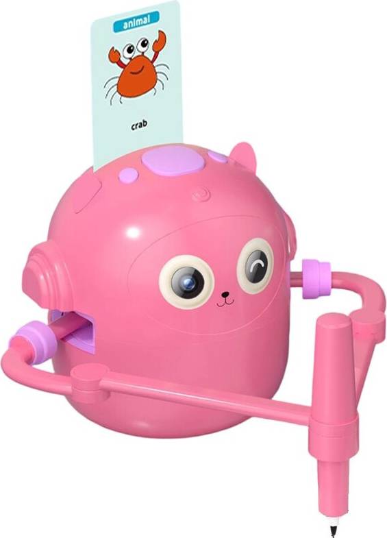 Interaktives Lernen Zeichenroboter Rosa