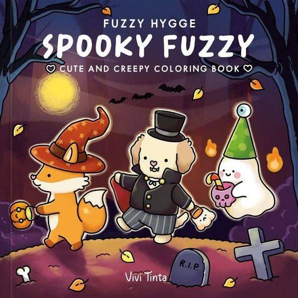 Spooky Fuzzy Coloring Book Paperback