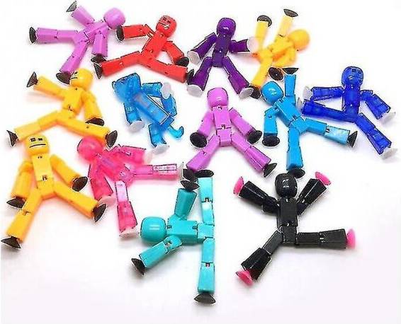 10 Pcs Random Color Stikbot Screen Toys