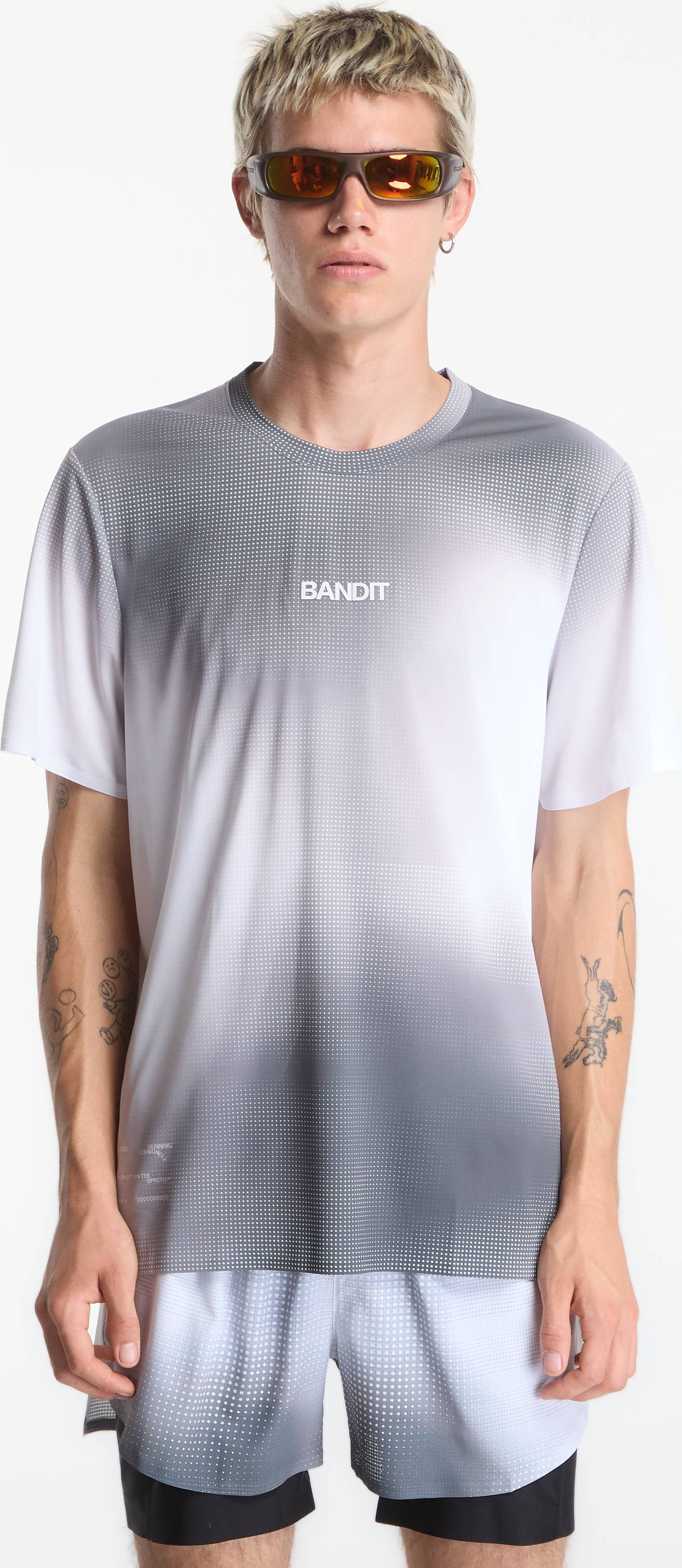 Specter Performance Tee With Flo Pack Detail Micro Geo Gradient - Slate/Plaster