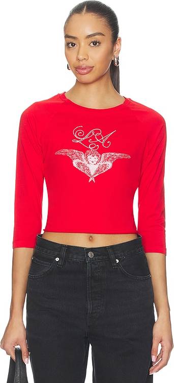 Daydreaming Raglan Tee Red