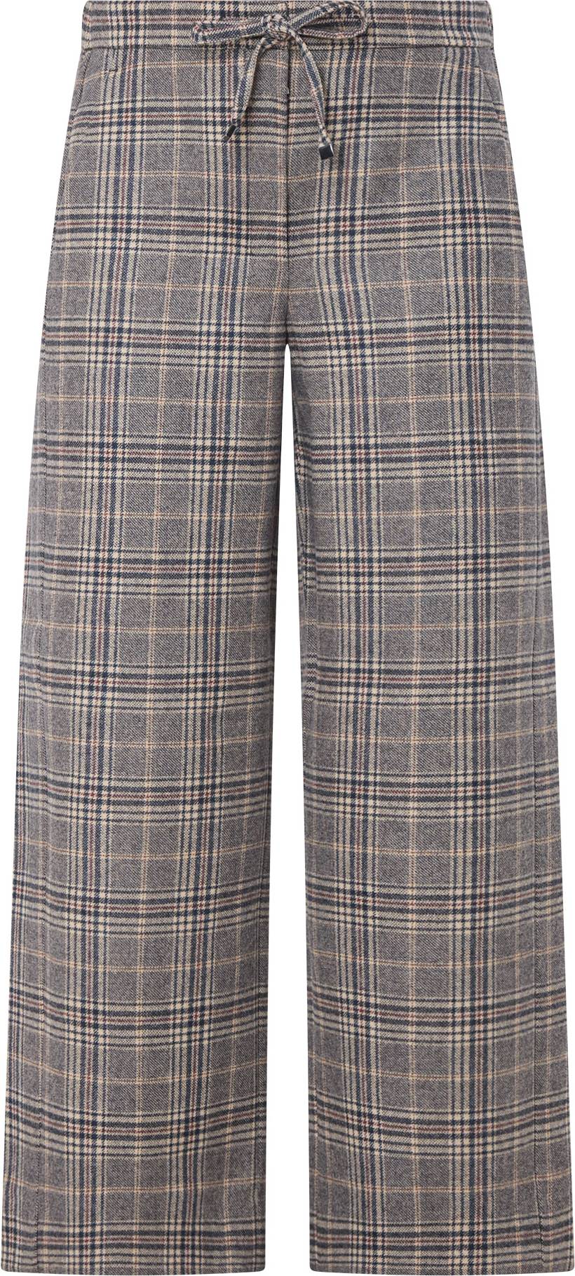 Checked Virgin Wool Wide-Leg Pants - Multicoloured