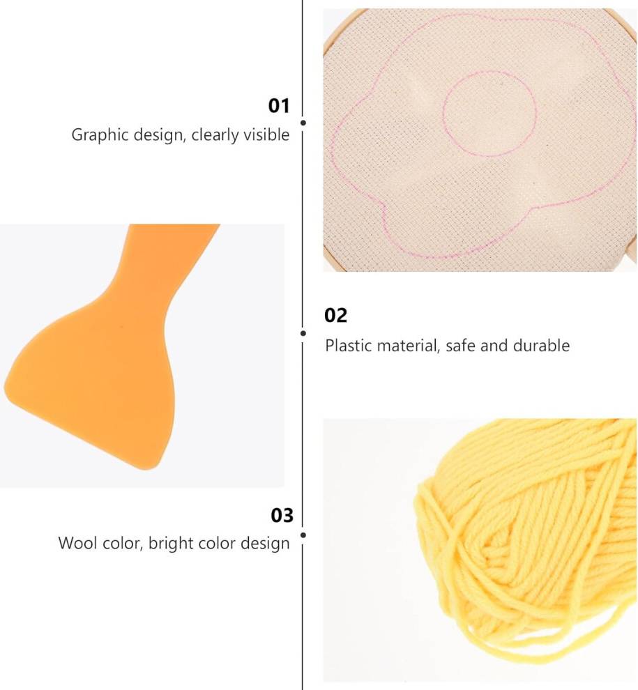 Rug making kits HKHBJS DIY Punch Needle Coaster Kit
