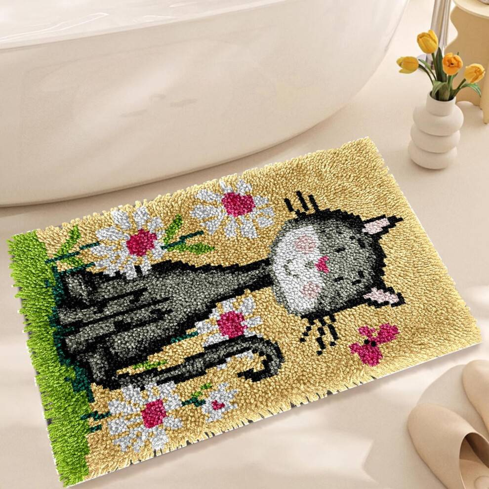 Rug making kits Latch Hook Kit Beginners Cats Pattern