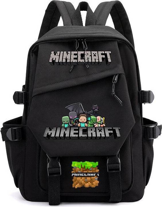 Minecraft Backpack - Black/Multicolour