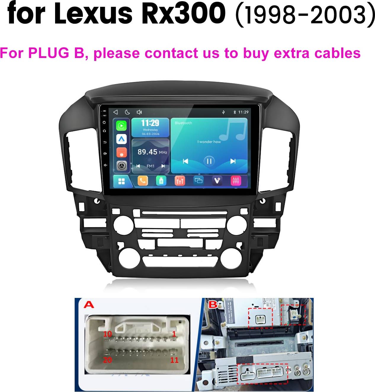 Car stereo system Junsun Linux System Carplay Android Auto Mirror Link