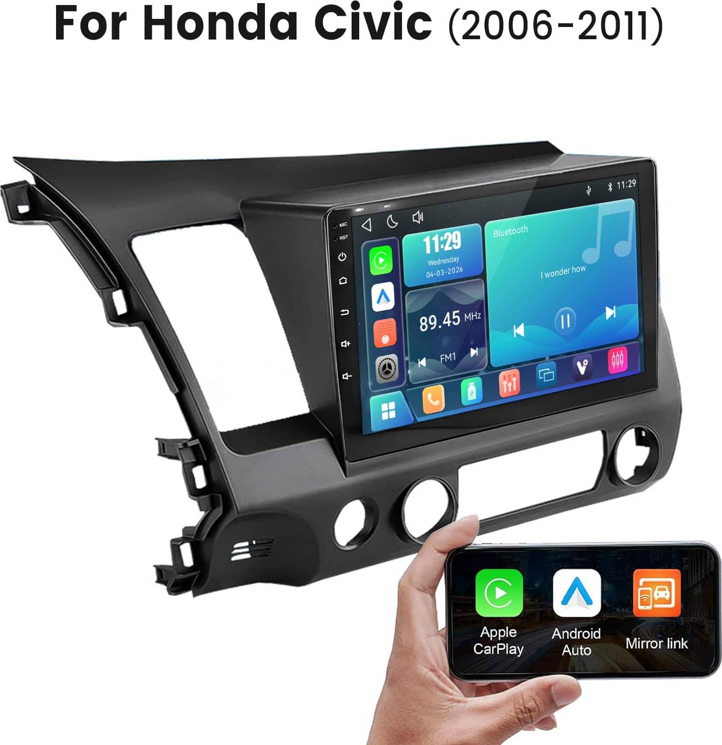 Car stereo system Junsun Linux System Carplay Android Auto Mirror Link