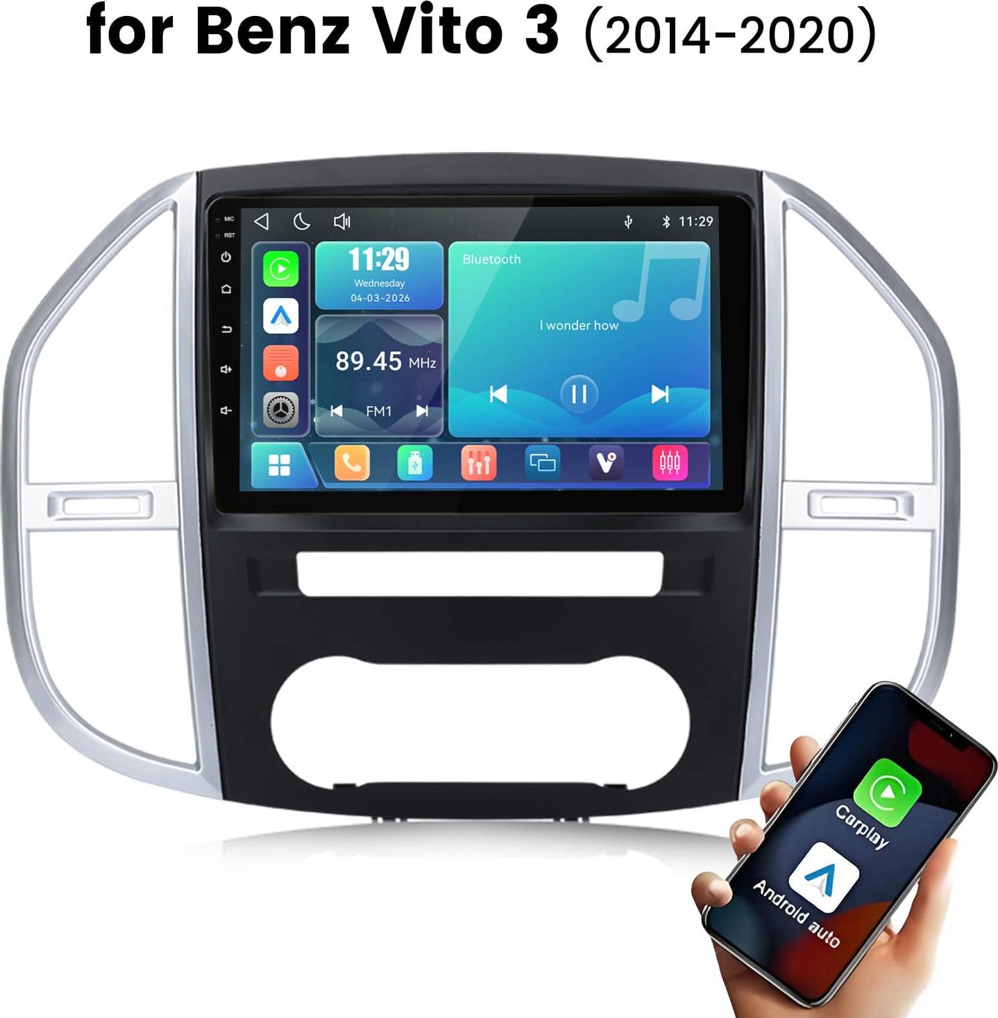 Car stereo system Junsun Linux System Carplay Android Auto Mirror Link