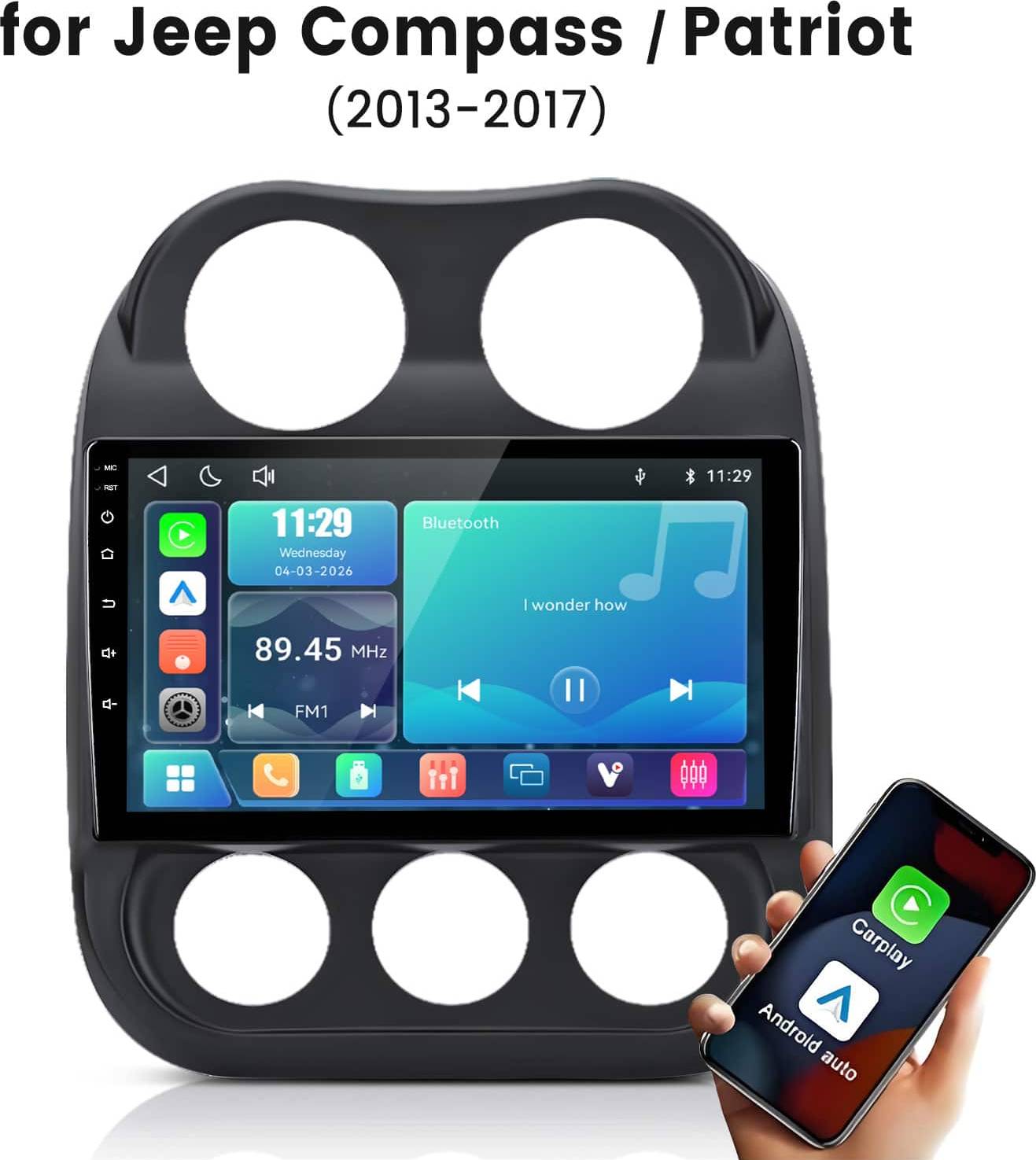 Car stereo system Junsun Linux System Carplay Android Auto Mirror Link